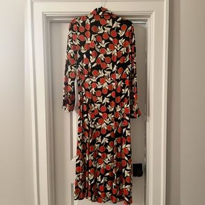 Belted midi/maxi shirt dress